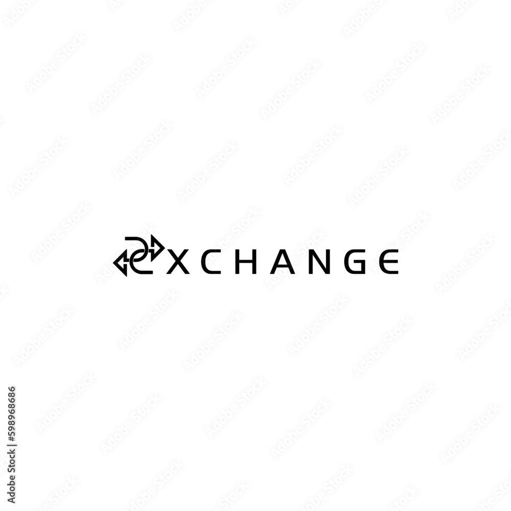 Aufkleber exchange word icon. double reverse arrow, replace icon isolated on white background