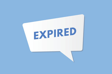 Expired text Button. Expired Sign Icon Label Sticker Web Buttons