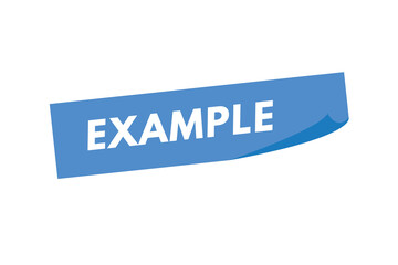 Example text Button. Example Sign Icon Label Sticker Web Buttons