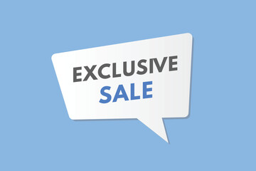 Exclusive Sale text Button. Exclusive Sale Sign Icon Label Sticker Web Buttons