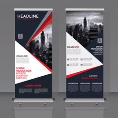 Fototapeta na wymiar Business Roll Up. Standee Design. Banner Template. Presentation and Brochure Flyer. Vector illustration