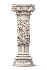 Decorative column isolated on white background