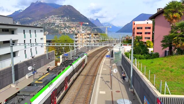 Lugano-Paradiso railway station, Switzerland
