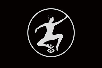 yoga meditation symbol logo generative ai