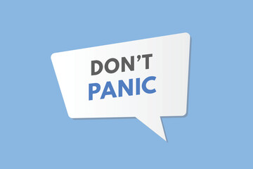 Dont Panic text Button. Dont Panic Sign Icon Label Sticker Web Buttons