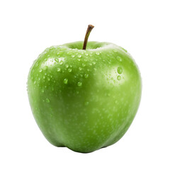 green apple with drops isolated PNG