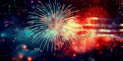 Fototapeta premium Independence Day 4th July USA