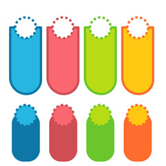 Set of colorful web buttons. transparent labels
