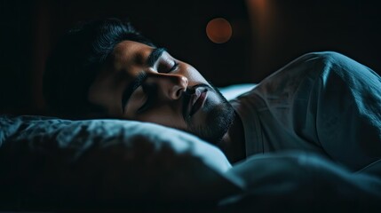 Fototapeta premium Restful Slumber: People Sleeping Peacefully by Generative AI