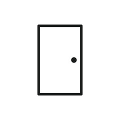 Exit vector icon. Door flat sign design. Door vector icon. Door symbol pictogram. Door line icon. UX UI icon