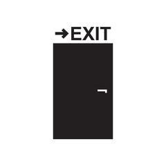 Exit vector icon. Door flat sign design. Door vector icon. Door symbol pictogram. Door line icon. UX UI icon