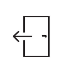 Exit vector icon. Door flat sign design. Door vector icon. Door symbol pictogram. Door line icon. UX UI icon