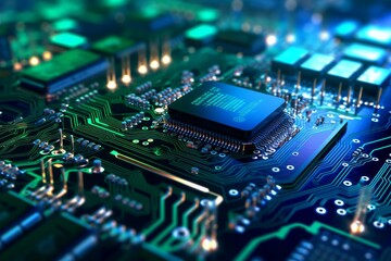 Futuristic Computer Chip Generated by AI
