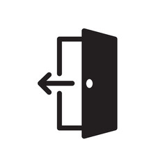 Exit vector icon. Door flat sign design. Door vector icon. Door symbol pictogram. Door line icon. UX UI icon