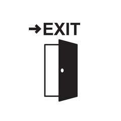 Exit vector icon. Door flat sign design. Door vector icon. Door symbol pictogram. Door line icon. UX UI icon