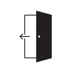 Exit vector icon. Door flat sign design. Door vector icon. Door symbol pictogram. Door line icon. UX UI icon