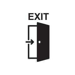 Exit vector icon. Door flat sign design. Door vector icon. Door symbol pictogram. Door line icon. UX UI icon