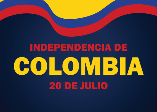 Independence Day Colombia flag landscape background