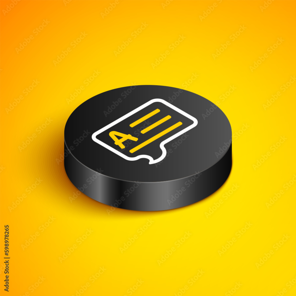 Poster isometric line speech bubbles with answer icon isolated on yellow background. faq sign. chat speech 