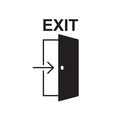 Exit vector icon. Door flat sign design. Door vector icon. Door symbol pictogram. Door line icon. UX UI icon