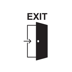 Exit vector icon. Door flat sign design. Door vector icon. Door symbol pictogram. Door line icon. UX UI icon