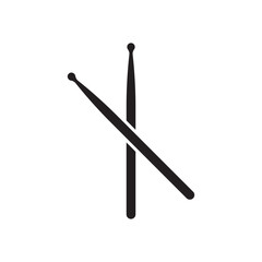 Drum stick vector icon. Drum flat sign design illustration. Drums symbol pictogram. Drumstick UX UI icon
