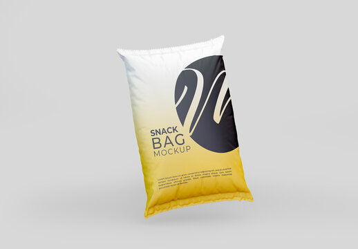 Floating Snack Bag Mockup