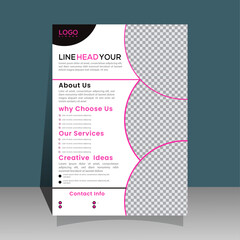 Corporate business A4 flyer template vector design set advertise marketing, promotion, cover page. IT Company, creative Unique Design Create Graphic design layout