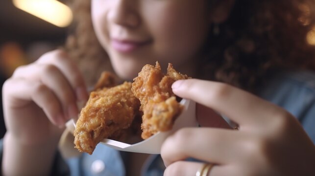 Woman at dinning Table enjoying eating