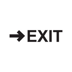 Obraz premium Exit vector icon. Signboard exit flat sign design. Exit symbol pictogram. UX UI icon
