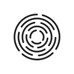 Scan vector icon. Fingerprint vector icon. Finger print flat sign design. Linear thumbprint sign. Illustration of authentication symbol. UX UI