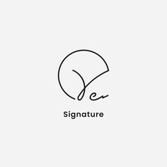 V letter Minimal monogram signature style logo design
