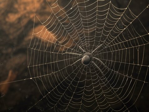 A realistic depiction of a spider. Generated with AI Technology