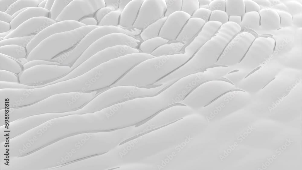 Poster liquid abstract background with smooth glossy texture. design. bubbling monochrome flowing backgroun