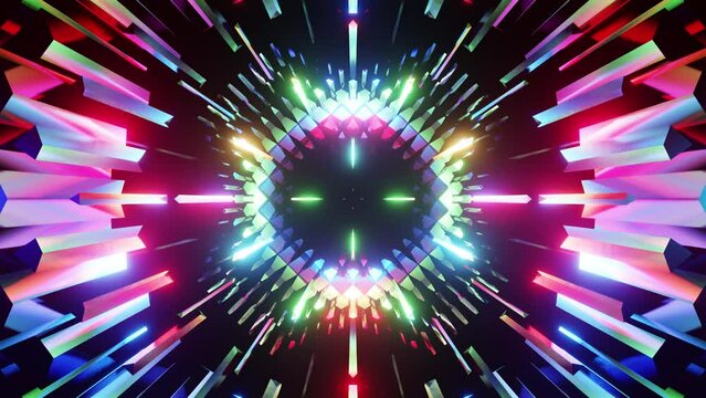 VJ loop party ball with colored animation