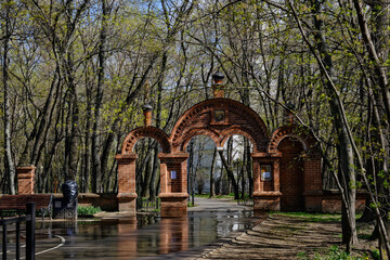 The gate to the territory of the Church of the Beheading of the Head of John the Baptist in Dyakov in Moscow