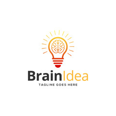 Brain Idea Logo Design Vector Icon