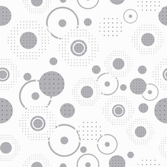 Seamless abstract geometric pattern. Vector Illustration.gray theme light gray background geometric vector pattern with polka dots, circular pattern design.new simple geometric mosaic,tile pattern