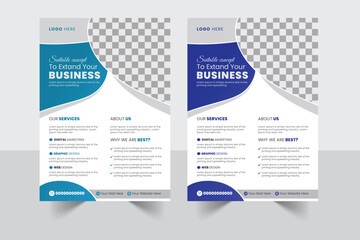 Templates of a4 flyer template, modern template,  and modern design, perfect for creative professional business. Corporate business flyer template design set.