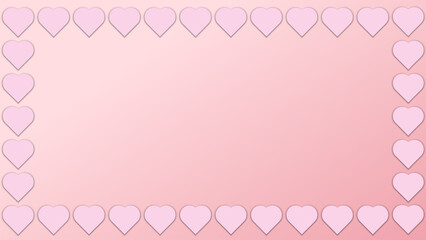 valentines day background pink love heart frame