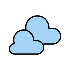 Fototapeta premium Weather line icon. Sun, rain, thunder storm, dew, wind, cloud, night, Afternoon, rainbow. vector illustration on white background
