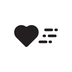 Heart vector icon. Heart vector sign. Love linear heart icon. Valentines day heart icon. Heartbeat symbol pictogram. UX UI icon