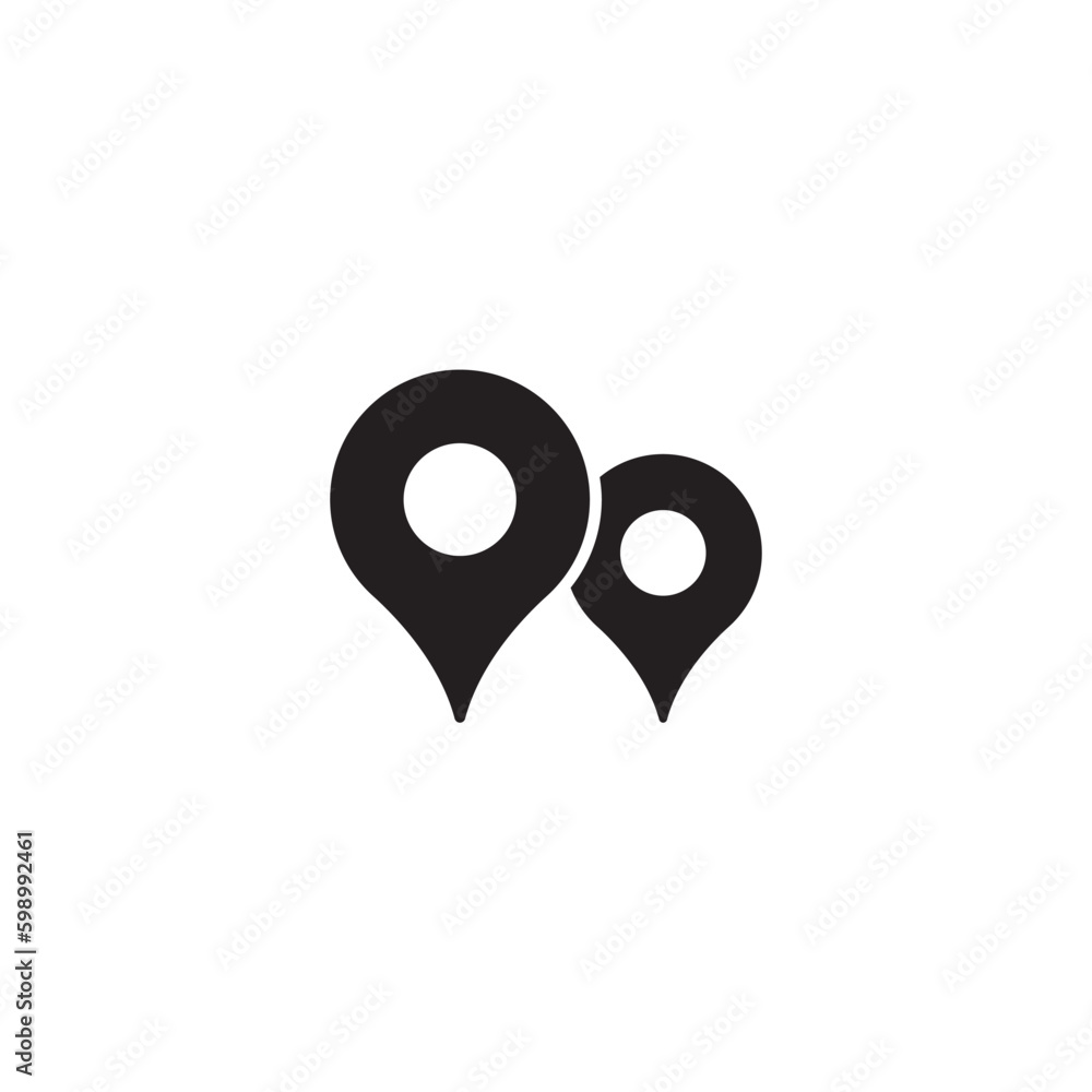Aufkleber destination point vector icon. location in map tag flat sign design. navigation icon. position mark 