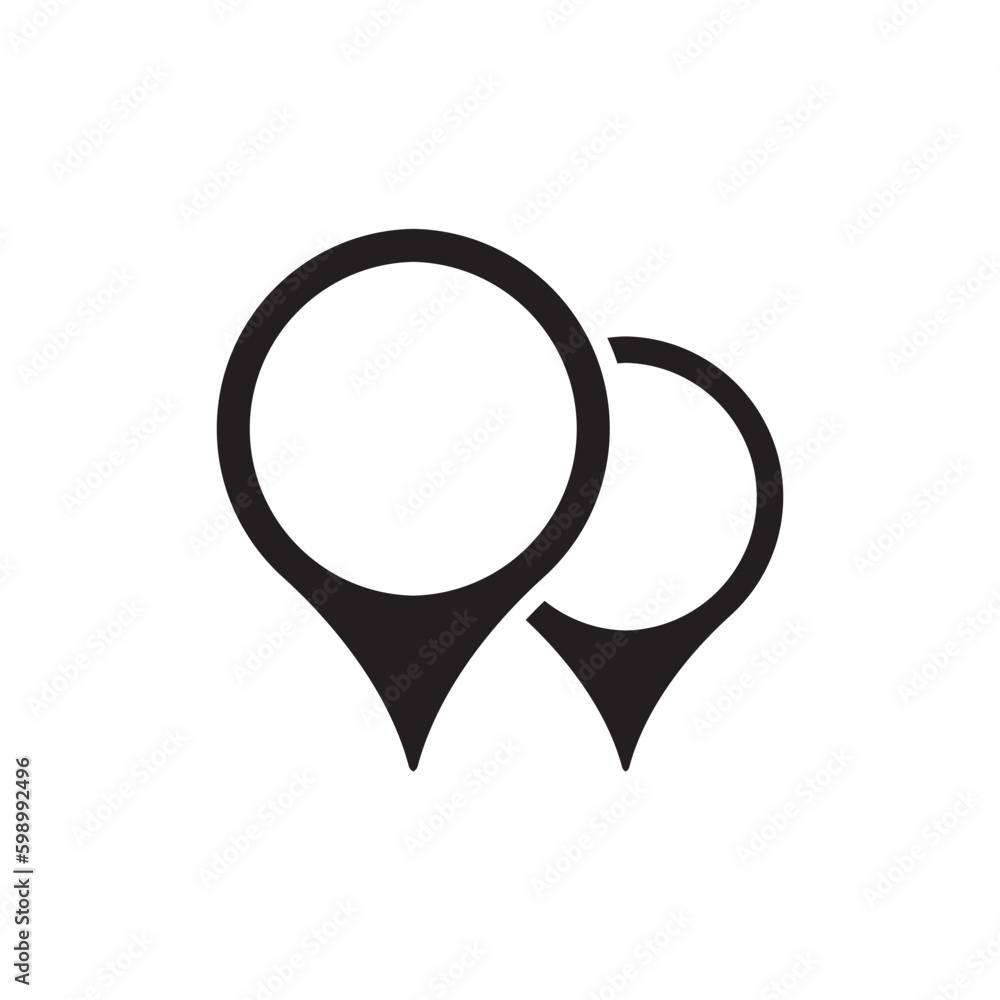 Aufkleber destination point vector icon. location in map tag flat sign design. navigation icon. position mark 
