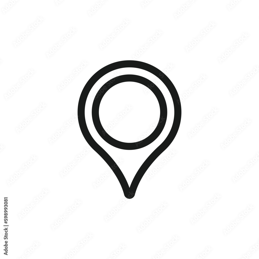 Aufkleber destination point vector icon. location in map tag flat sign design. navigation icon. position mark 