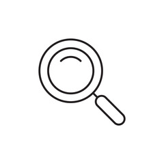 Magnifier vector icon. Zoom in zoom out flat sign design. Magnifying glass icon. Search icon. Find symbol. Loupe outline sign. Optical glass pictogram. UX UI icon