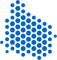circle shape of uruguay map.