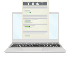 Online test concept. vector illustration