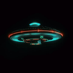 Obraz premium UFO, flying saucer, alien flying object