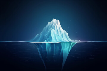 Tip of the iceberg. Business concept. generative ai. Iceberg. Success business metaphor. 